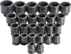 Proto® 3/4" Drive 26 Piece Metric Impact Socket Set - 12 Point - Top Tool & Supply