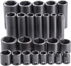 Proto® 3/8" Drive 25 Piece Impact Socket Set - 6 Point - Top Tool & Supply