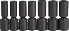 Proto® 1/2" Drive 7 Piece Deep Metric Universal Impact Socket Set - 6 Point - Top Tool & Supply