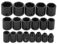 Proto® 3/8" Drive 19 Piece Metric Impact Socket Set - 6 Point - Top Tool & Supply