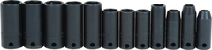 Proto® 3/8" Drive 12 Piece Metric Thin Wall Deep Impact Socket Set - 6 Point - Top Tool & Supply