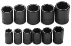 Proto® 1/2" Drive 11 Piece Impact Socket Set - 6 Point - Top Tool & Supply