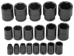 Proto® 1/2" Drive 19 Piece Impact Socket Set - 6 Point - Top Tool & Supply