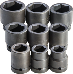 Proto® 1" Drive 9 Piece Impact Socket Set - 6 Point - Top Tool & Supply