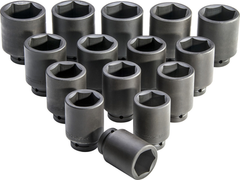 Proto® 1" Drive 15 Piece Deep Impact Socket Set - 6 Point - Top Tool & Supply