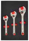 Proto® Foamed 3 Piece Adjustable Wrench Set -Satin - Top Tool & Supply