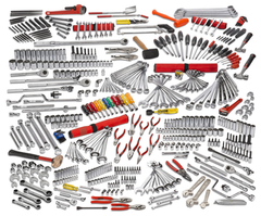 Proto® 497 Piece Master Technician Maintenance Tool Set With Roller Cabinet J442742-8RD and Top Chest J442719-12RD-D - Top Tool & Supply