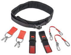 Proto® Tethering Large Comfort Belt Set with (2) Belt Adapter (JBELTAD2) and D-Ring Wrist Strap System (2) JWS-DR and (2) JLANWR6LB - Top Tool & Supply