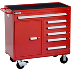 Proto® 460 Series 45" Workstation - 6 Drawer & 1 Shelf, Red - Top Tool & Supply