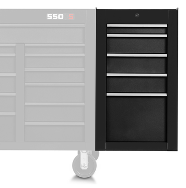 Proto® 550S Side Cabinet - 5 Drawer, Dual Black - Top Tool & Supply