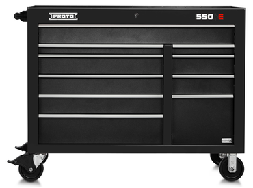 Proto® 550E 50" Power Workstation - 10 Drawer, Dual Black - Top Tool & Supply