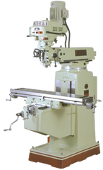 Electronic Variable Speed Vertical Mill - R-8 Spindle - 10 x 50'' Table Size -Box Way - 3HP - 3PH - 220V Motor - Top Tool & Supply