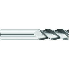 1/2 x 1/2 x 1-1/4 x 3-1/4 OAL Square 3 Flute Carbide End Mill for Aluminum - Weldon Shank- Uncoated - Top Tool & Supply