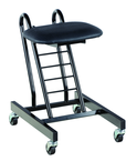 9" - 18" Ergonomic Worker Seat  - Portable on swivel casters - Top Tool & Supply