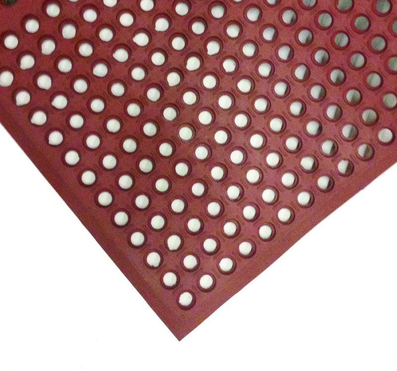 3' x 15' x 1/2" Thick Drainage MatÂ - Red - Top Tool & Supply