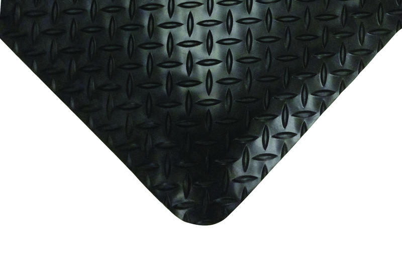3' x 5' x 9/16" Thick Diamond Comfort Mat - Black - Top Tool & Supply