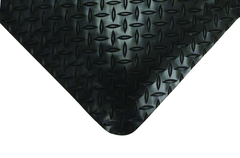 3' x 10' x 9/16" Thick Diamond Comfort Mat - Black - Top Tool & Supply