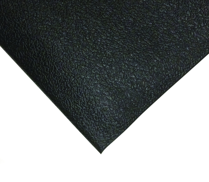 6' x 60' x 3/8" Thick Soft Comfort Mat - Black Pebble Emboss - Top Tool & Supply