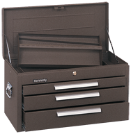 263 3-Drawer Mechanic's Chest - Model No.263B Brown 14.75H x 12-1/8D x 26.13''W - Top Tool & Supply