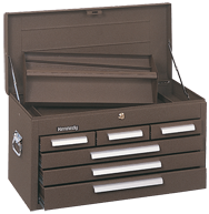 266 6-Drawer Mechanic's Chest - Model No.266B Brown 14.75H x 12D x 26.13''W - Top Tool & Supply