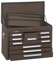 10-Drawer Mechanic's Chest - Model No.360B Brown 18.88H x 12.06D x 26.13''W - Top Tool & Supply