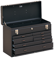 7-Drawer Apprentice Machinists' Chest - Model No.520B Brown 13.63H x 8.5D x 20.13''W - Top Tool & Supply