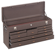 8-Drawer Journeyman Chest - Model No.526B Brown 13.63H x 8.5D x 26.75''W - Top Tool & Supply