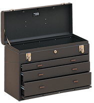 3-Drawer Apprentice Machinists' Chest - Model No.620 Brown 13.63H x 8.5D x 20.13''W - Top Tool & Supply