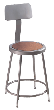 25" - 33" Adjustable Stool With Backrest - Top Tool & Supply