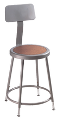 19" - 27" Adjustable Stool With Backrest - Top Tool & Supply