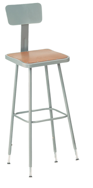 19 - 27" Adjustable Stool With Backrest - Top Tool & Supply