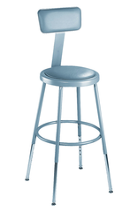 25" - 33" Adjustable Padded Stool With Padded Backrest - Top Tool & Supply