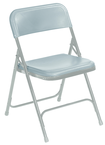 Plastic Folding Chair - Plastic Seat/Back Steel Frame - Grey - Top Tool & Supply