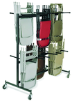 Double Tier Storage Rack Dolly Chairs-9-gauge Steel Frame - Top Tool & Supply