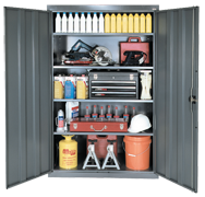 36 x 18 x 72" (Black) - Storage Cabinet with Doors - Top Tool & Supply