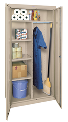 46 x 24 x 72" (Light Gray) - Combination Storage Cabinet with Doors - Top Tool & Supply
