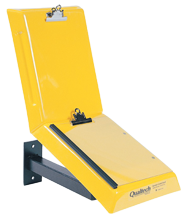 Yellow Wall Mount Data Control Workstand - Top Tool & Supply