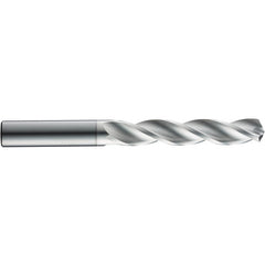 11.6 mm Dia. × 12 mm Shank × 55 mm Flute Length × 102 mm OAL, 3xD, 124°, TB, 3 Flute, External, Round Solid Carbide Drill - Exact Industrial Supply