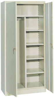 36 x 18 x 78'' (Dove Gray or Putty) - Combo Wardrobe/Storage Cabinet - Top Tool & Supply