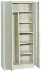 36 x 24 x 78'' (Dove Gray or Putty) - Combo Wardrobe/Storage Cabinet - Top Tool & Supply