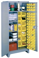 36 x 21 x 82'' (64 Bins Included) - Bin Storage Cabinet - Top Tool & Supply