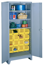 36 x 21 x 82'' (16 Bins Included) - Bin Storage Cabinet - Top Tool & Supply