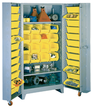 38 x 28 x 76'' (40 Bins Included) - Bin Storage Cabinet - Top Tool & Supply