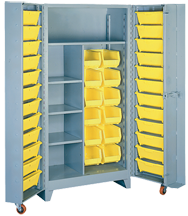 38 x 28 x 76'' (36 Bins Included) - Bin Storage Cabinet - Top Tool & Supply