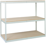 48 x 24" (3 Shelves) - Double-Rivet Flanged Beam Shelving Section - Top Tool & Supply