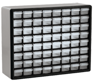 15-13/16 x 6-3/8 x 20'' (64 Compartments) - Plastic Modular Parts Cabinet - Top Tool & Supply