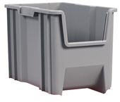 16-1/2 x 17-1/2 x 12-1/2'' - Gray Stak-N-Store Bin - Top Tool & Supply