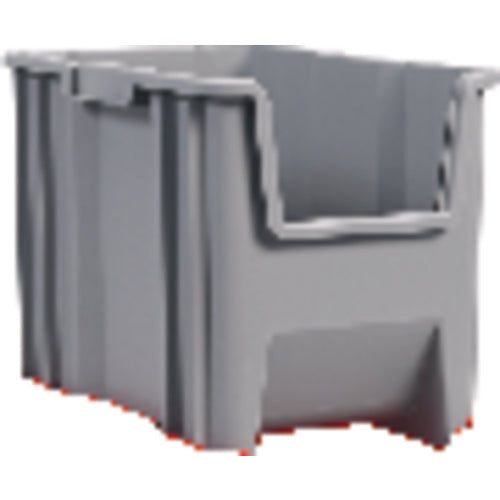 10″ × 17 1/2″ × 10 1/2″ - Gray Stak-N-Store Bin - Top Tool & Supply