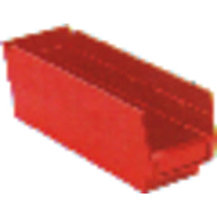 4 1/8″ × 11 5/8″ × 4″ - Red Economy Shelf Bin - Top Tool & Supply