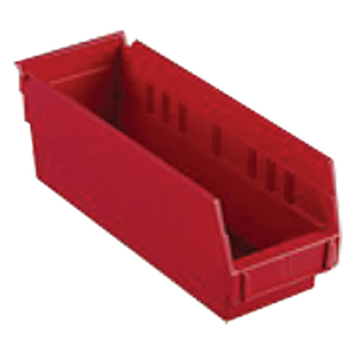 4 1/8″ × 23 5/8″ × 4″ - Red Economy Shelf Bin - Top Tool & Supply